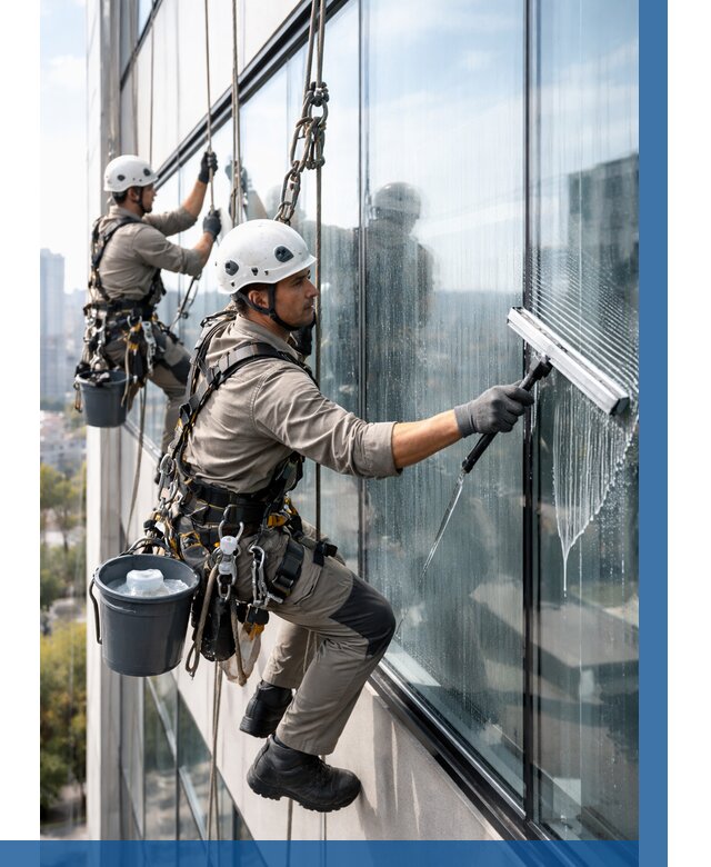 Мойка окон альпинистами в Ярославле от 4621 р. | ВЫСОТНИК-Рсл