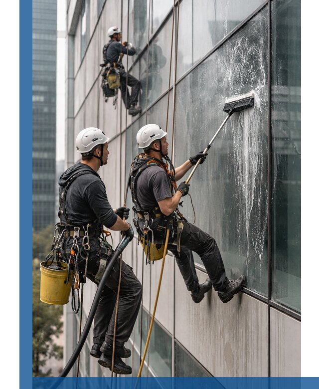 Профессиональная высотная мойка фасадов зданий в Ярославле
