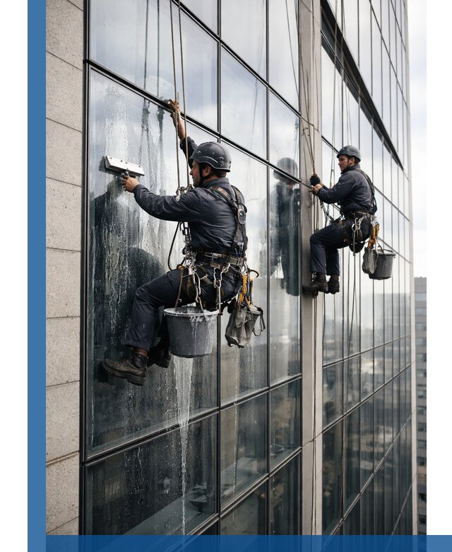 Профессиональная мойка стеклянных фасадов зданий в Ярославле