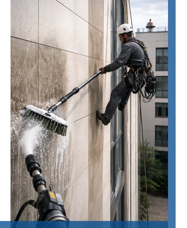 Мойка фасада из керамогранита в Ярославле от 308 р. | ВЫСОТНИК-Рсл