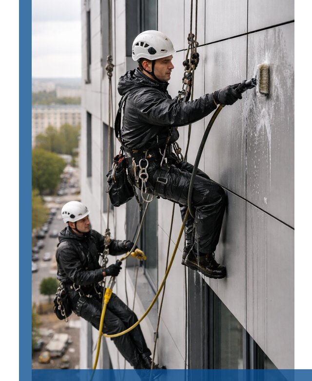 Профессиональная мойка фасада из композита в Ярославле