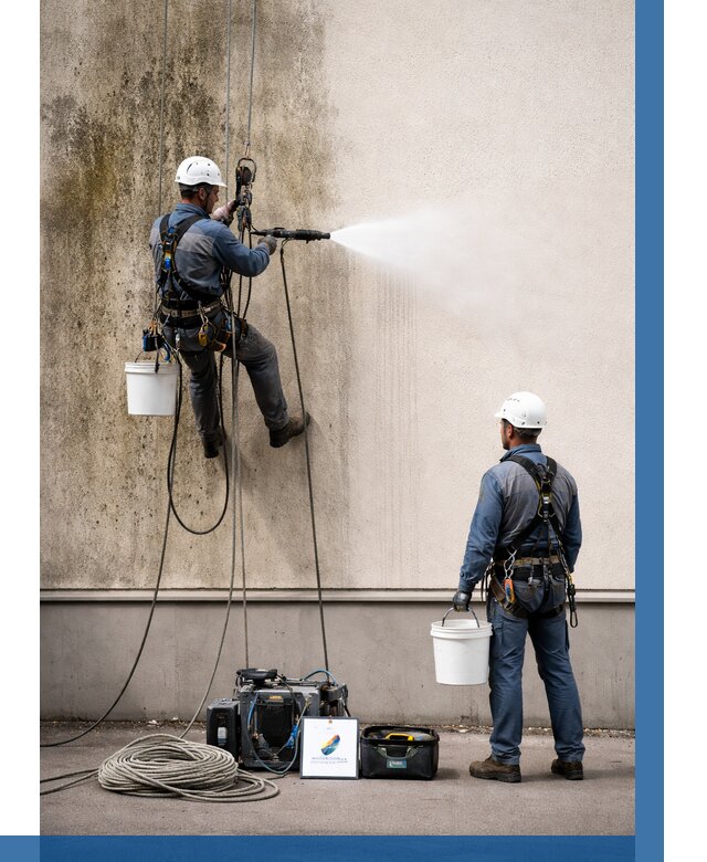 Очистка фасада от плесени в Ярославле от 308 р. | ВЫСОТНИК-Рсл