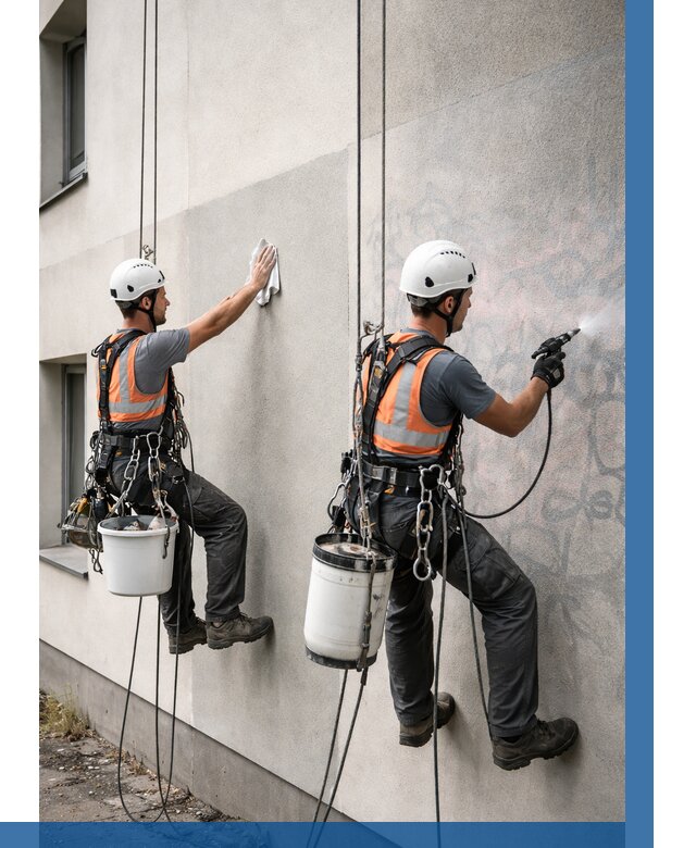 Антиграффити покрытие фасада в Ярославле от 616 р. | ВЫСОТНИК-Рсл