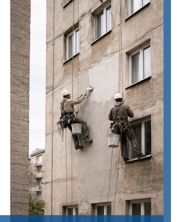 Косметический ремонт фасада в Ярославле от 1129 р. | ВЫСОТНИК-Рсл