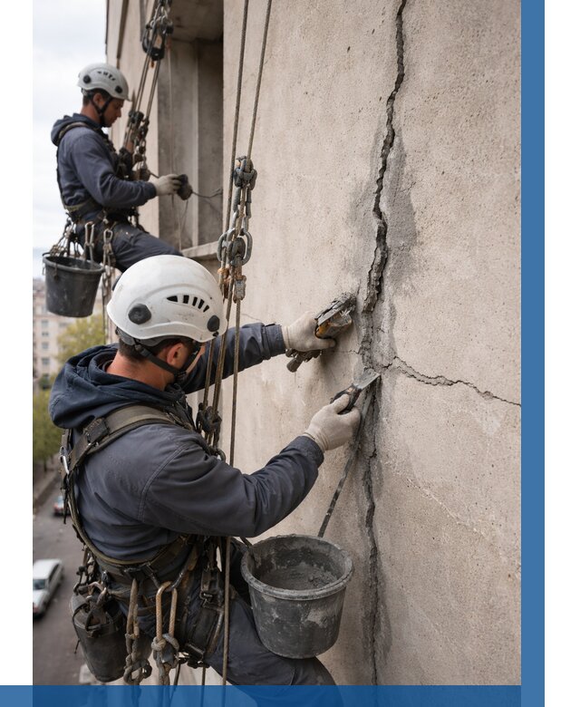 Заделка трещин на фасаде в Ярославле от 924 р. | ВЫСОТНИК-Рсл