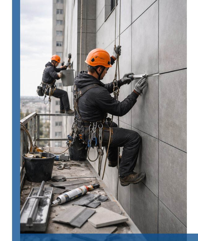 Профессиональный ремонт фасада из керамогранита в Ярославле