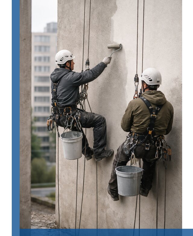 Покраска фасадов высотными альпинистами в Ярославле с гарантией