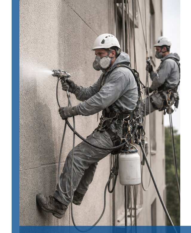 Безвоздушная покраска фасадов зданий в Ярославле профессионально