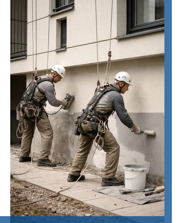 Окраска цоколя здания в Ярославле от 462 р. под ключ | ВЫСОТНИК-Рсл