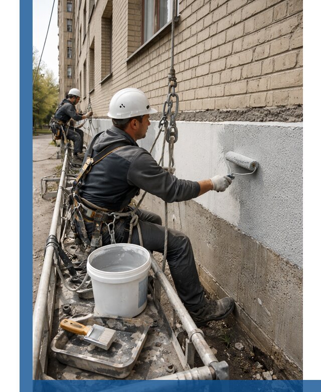 Окраска цоколя здания в Ярославле профессионально и надежно