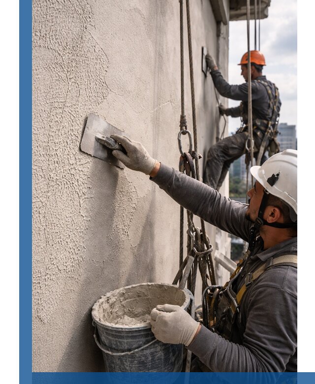 Декоративная штукатурка фасада с утеплением и защитой в Ярославле