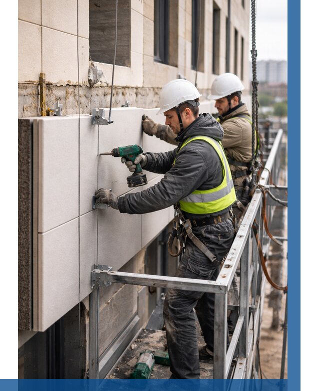 Монтаж фасадных термопанелей в Ярославле от 1540 р. | ВЫСОТНИК-Рсл