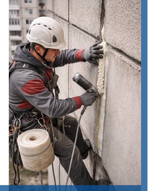 Утепление межпанельных швов в Ярославле от 719 р. | ВЫСОТНИК-Рсл