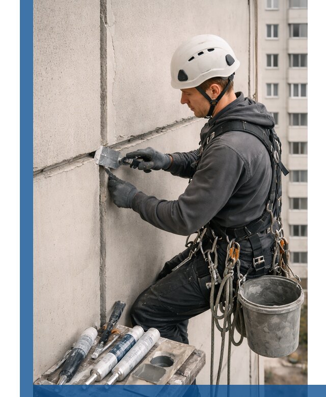 Ремонт межпанельных швов в Ярославле герметизация и восстановление
