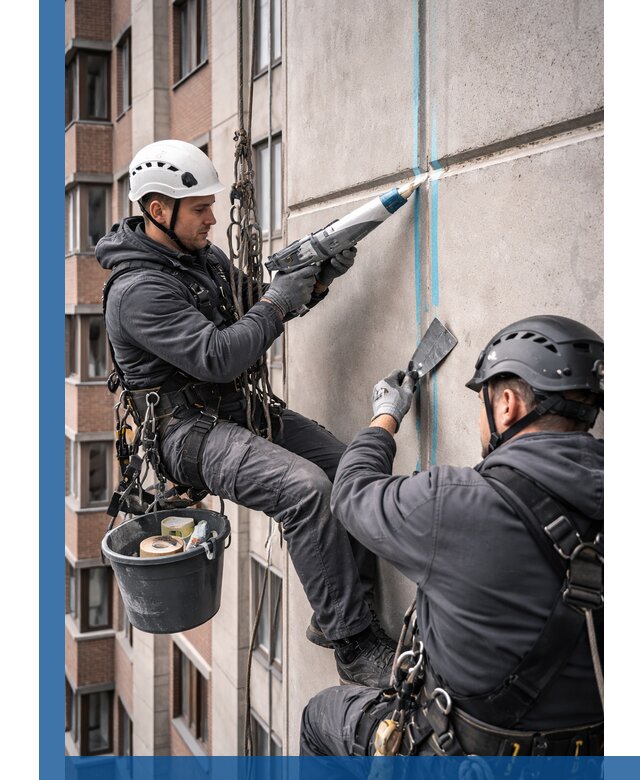 Вторичная герметизация швов фасада и кровли в Ярославле