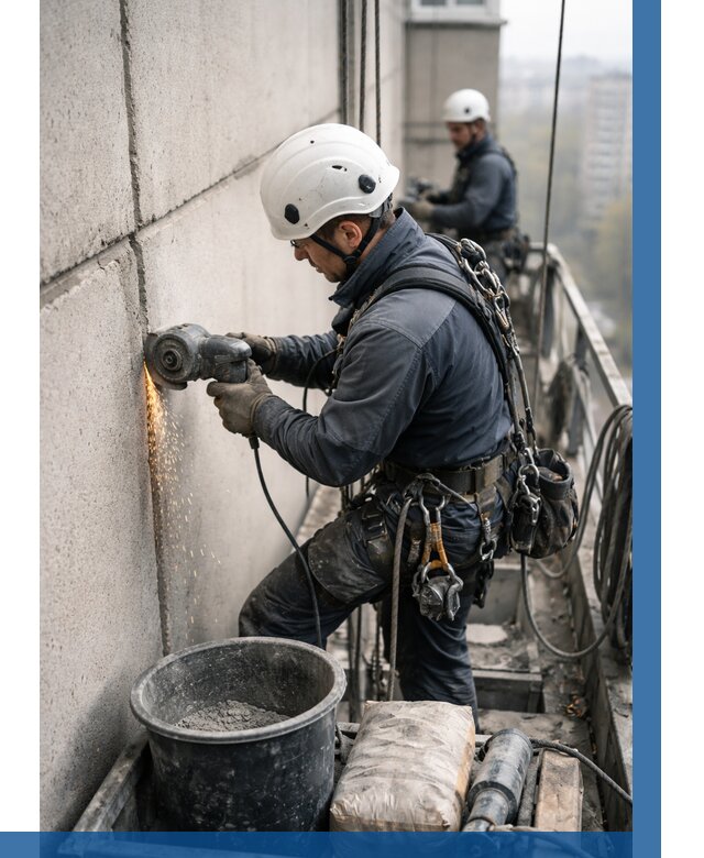 Штробление межпанельных швов в Ярославле от 1232 р. | ВЫСОТНИК-Рсл