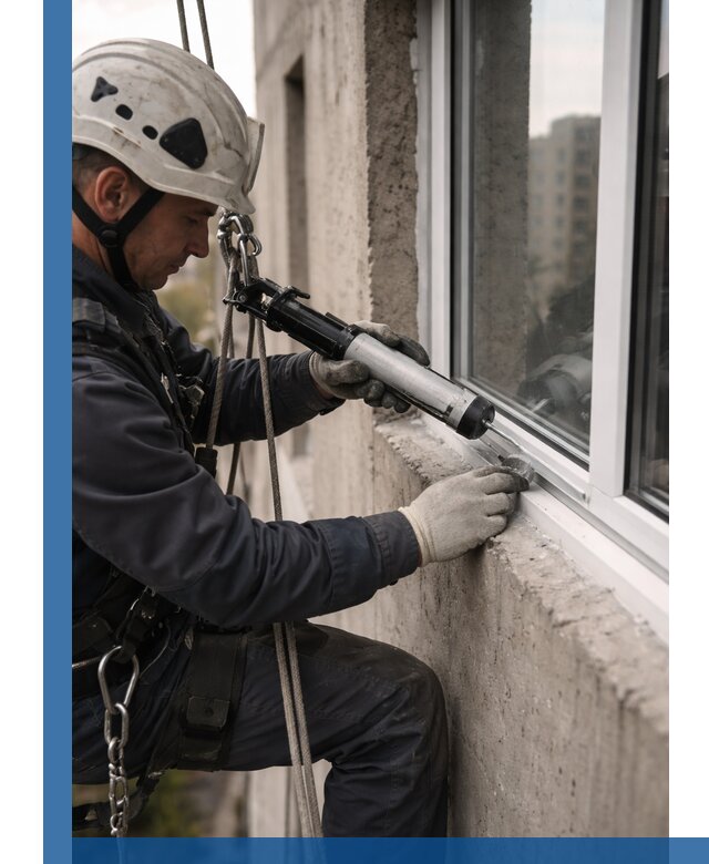 Герметизация оконных швов снаружи в Ярославле профессионально