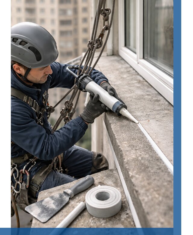 Герметизация балконного козырька в Ярославле от 4621 р. | ВЫСОТНИК-Рсл