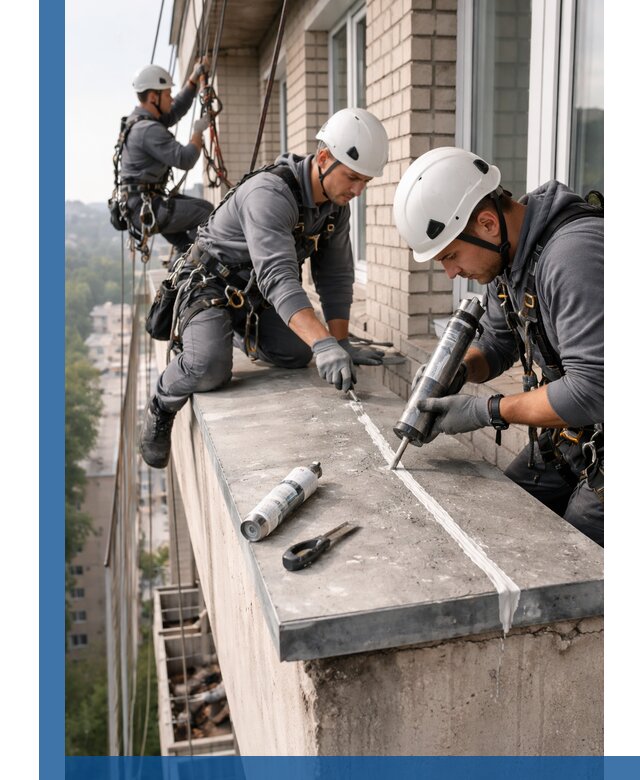 Герметизация балконного козырька в Ярославле профессионально