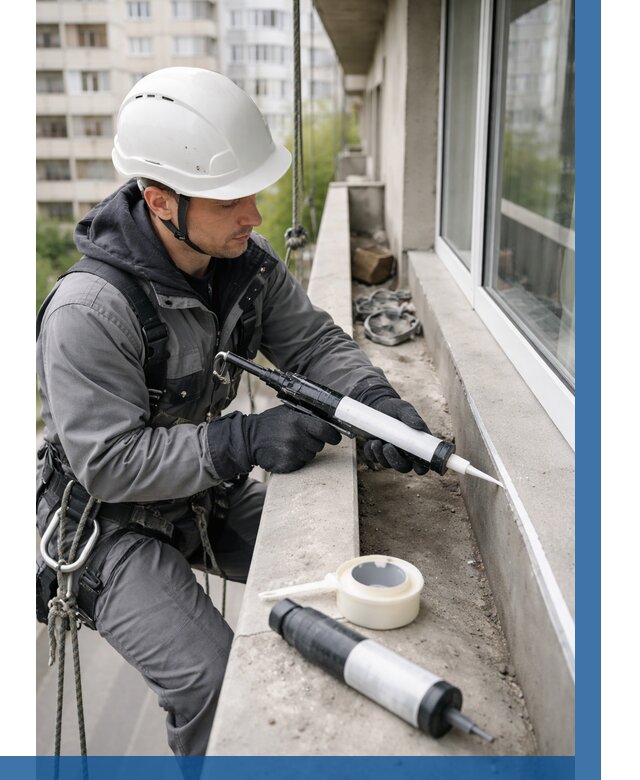 Герметизация швов лоджии в Ярославле от 4621 р. | ВЫСОТНИК-Рсл