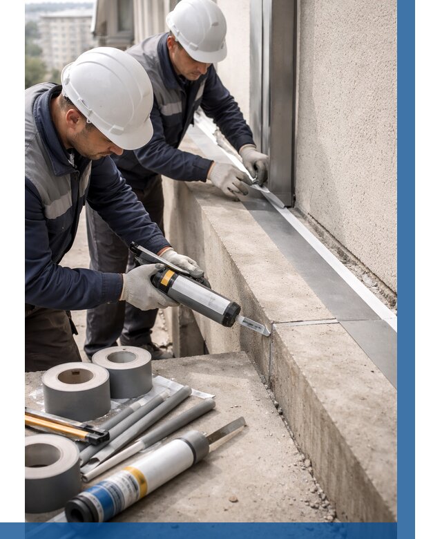 Герметизация примыкания балкона в Ярославле от 4621 р. | ВЫСОТНИК-Рсл