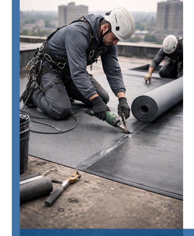 Ремонт мягкой кровли в Ярославле с выездом промальпинистов