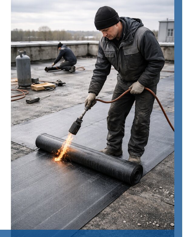 Ремонт наплавляемой кровли в Ярославле от 719 р. | ВЫСОТНИК-Рсл