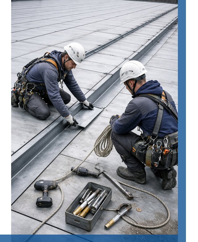 Ремонт фальцевой кровли в Ярославле от 719 р. | ВЫСОТНИК-Рсл