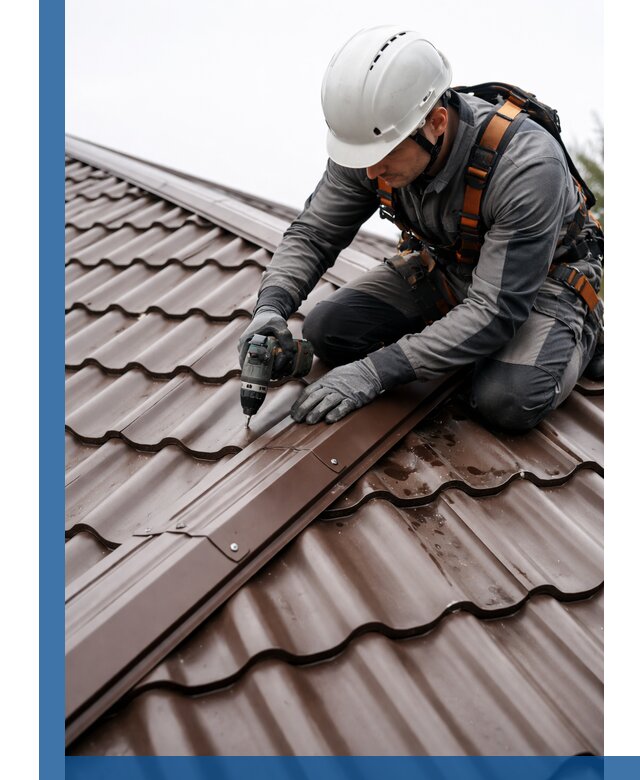 Ремонт металлочерепицы на крыше в Ярославле профессионально