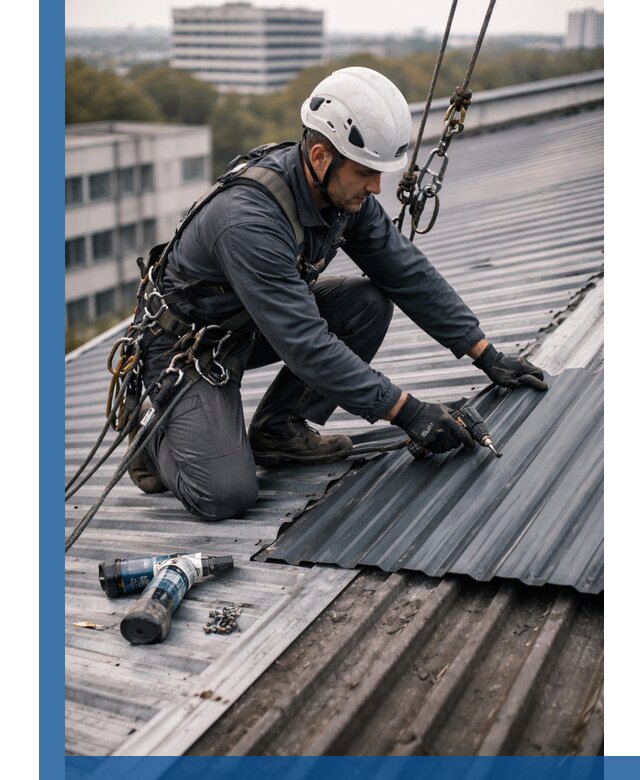 Ремонт профнастила на кровле в Ярославле, работы под ключ