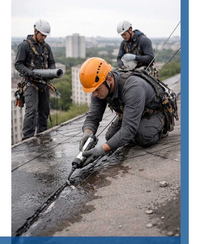 Устранение протечек кровли в Ярославле от 12322 р. | ВЫСОТНИК-Рсл