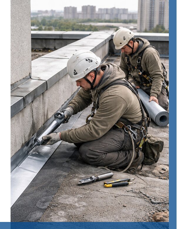 Ремонт кровельных примыканий в Ярославле от 1232 р. | ВЫСОТНИК-Рсл