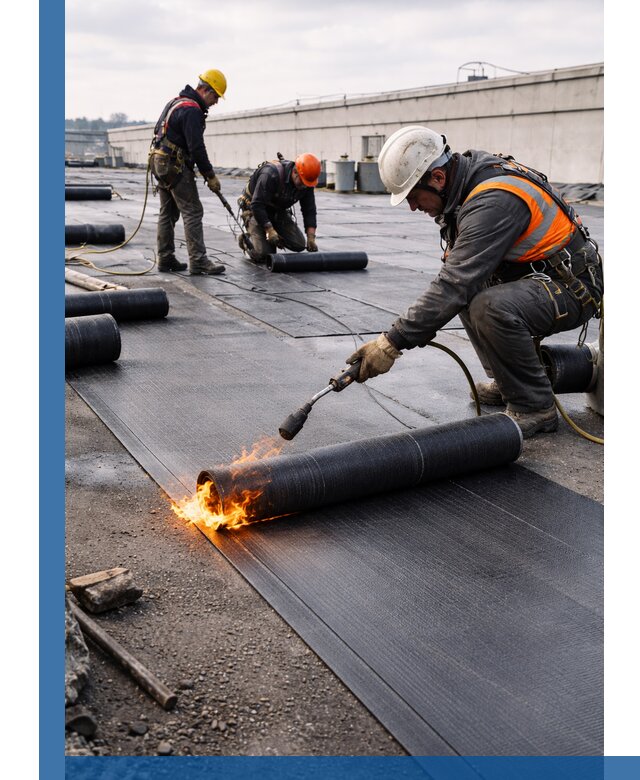 Монтаж наплавляемой кровли в Ярославле профессионально