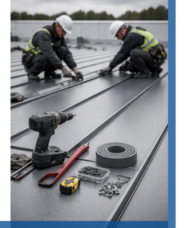 Монтаж фальцевой кровли в Ярославле от 1848 р. | ВЫСОТНИК-Рсл