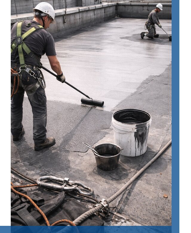 Гидроизоляция кровли жидкой резиной в Ярославле от 513 р. | ВЫСОТНИК-Рсл