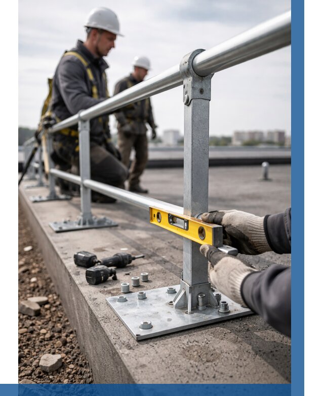 Монтаж кровельного ограждения в Ярославле от 1232 р. | ВЫСОТНИК-Рсл