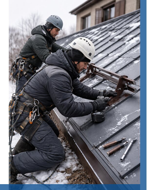 Монтаж снегозадержателей в Ярославле от 462 р. | ВЫСОТНИК-Рсл