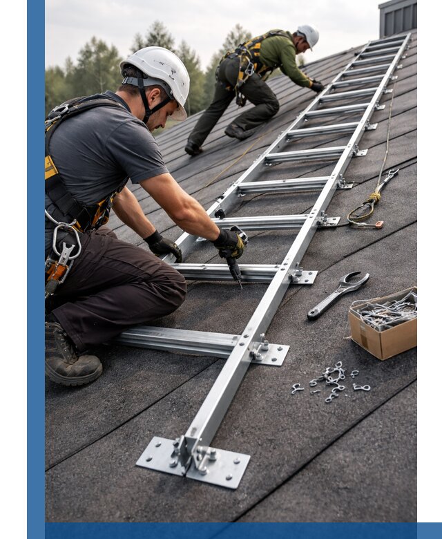 Профессиональный монтаж кровельной лестницы в Ярославле под ключ