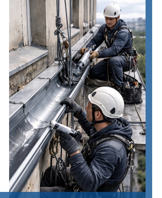 Ремонт водосточных желобов в Ярославле от 6674 р. | ВЫСОТНИК-Рсл