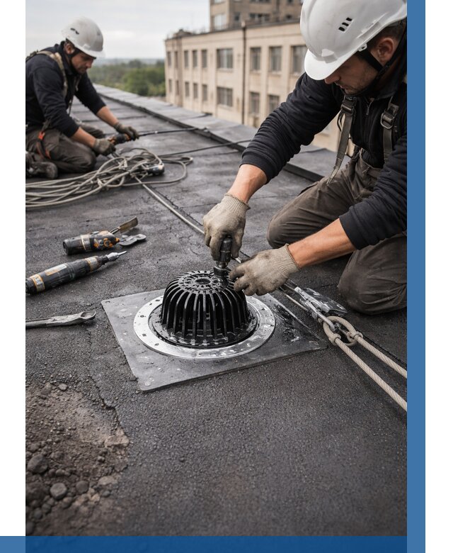 Установка водосточных воронок в Ярославле цена от 3594 р. | ВЫСОТНИК-Рсл