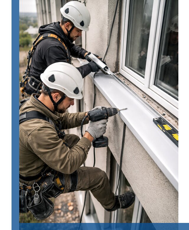 Профессиональный монтаж оконных отливов и отведения воды в Ярославле