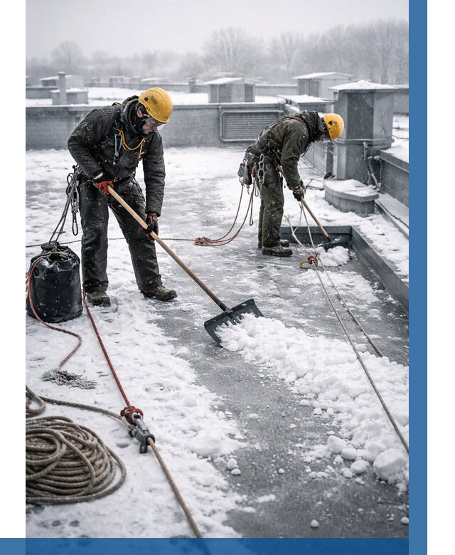 Очистка крыши от снега в Ярославле от 7701 р. | ВЫСОТНИК-Рсл