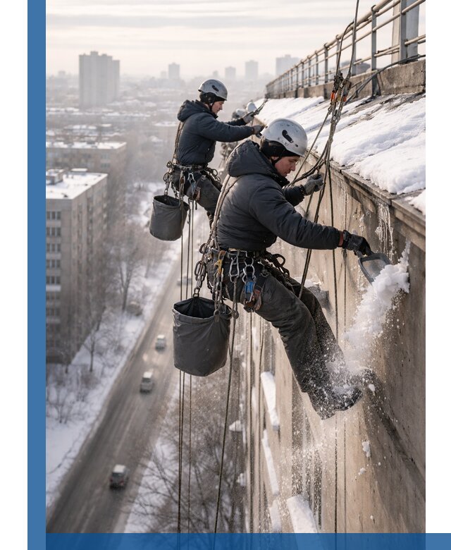 Очистка карнизов от снега в Ярославле профессионально и безопасно