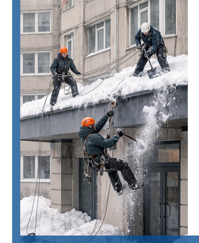 Безопасная очистка навесов от снега в Ярославле круглогодично