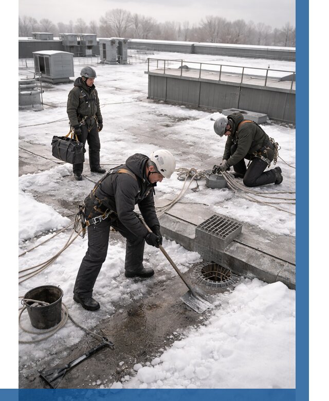 Абонентское обслуживание кровли зимой в Ярославле от 8214 р. | ВЫСОТНИК-Рсл