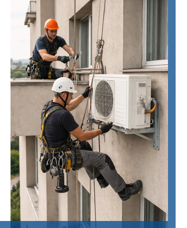 Монтаж внешнего блока кондиционера в Ярославле от 6674 р. | ВЫСОТНИК-Рсл