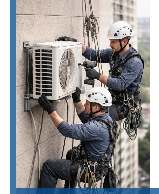 Монтаж внешнего блока кондиционера в Ярославле установка и крепление