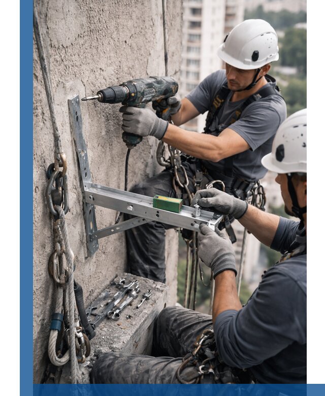 Установка кронштейнов кондиционера и крепежа в Ярославле