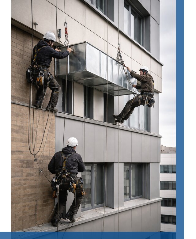 Монтаж воздуховодов на фасаде в Ярославле от 1540 р. | ВЫСОТНИК-Рсл