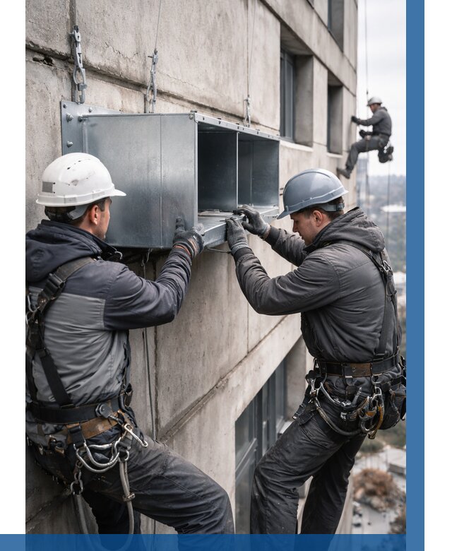 Монтаж вентиляционных коробов в Ярославле от 3080 р. | ВЫСОТНИК-Рсл